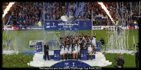 Harlequins win the Amlin Challenge Cup vs Stade Francais 2011
